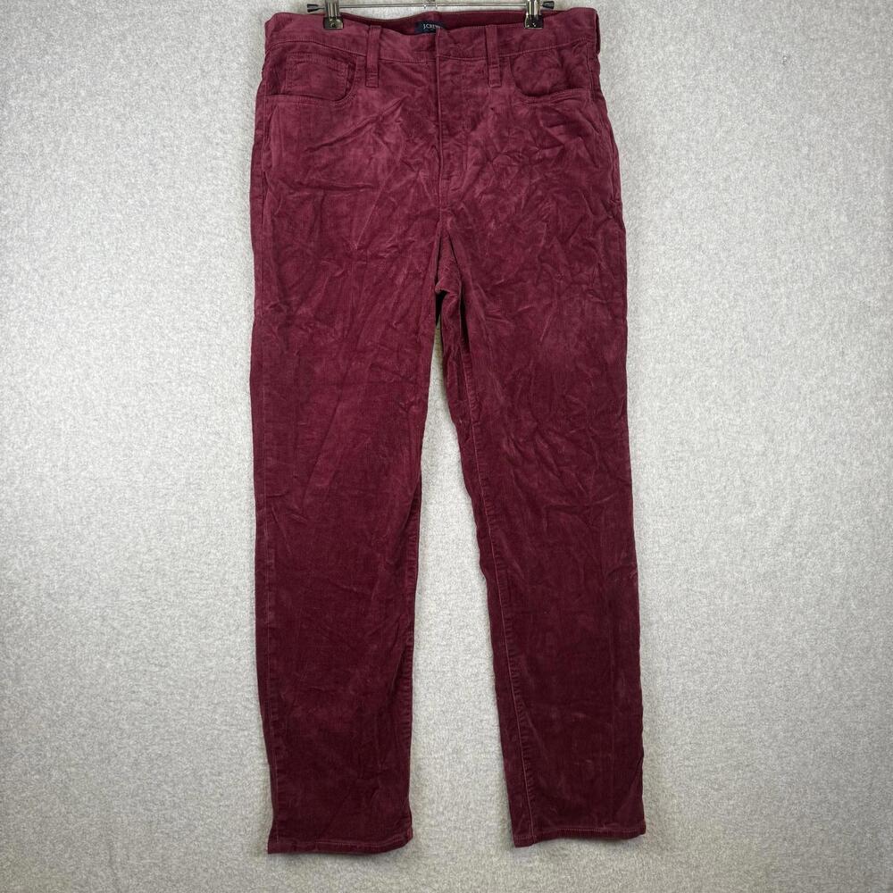 J.Crew Women's Size 30 Velour Velvet Purple Ankle Length Pants Trousers